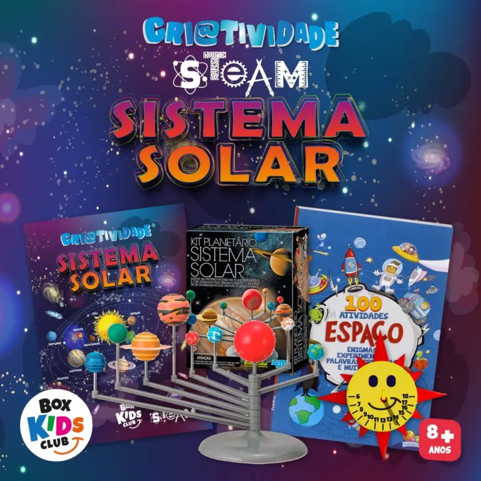 Box-Kids-Club-Assinatura-Criatividade-e-Leitura-STEAM-Sistema Solar